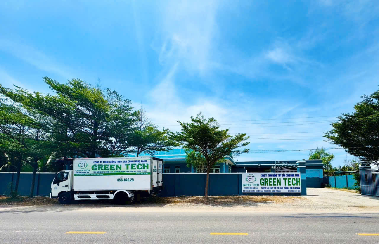 trại tôm càng giống Ninh Thuận Green Tech